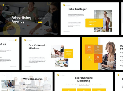 Advertising Agency Powerpoint Presentation clean colorful company corporate google slides keynote modern multipurpose multipurpose template photography pitch deck portfolio powerpoint studio template unique web web design web development website