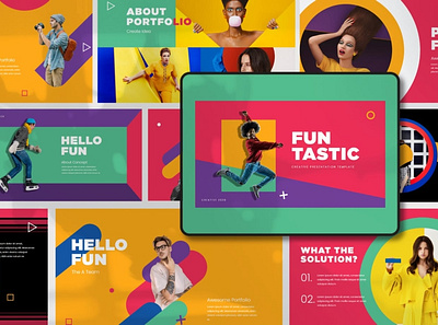 Funtastic Business Pastel Presentation Template clean colorful company corporate google slides keynote modern multipurpose multipurpose template photography pitch deck portfolio presentation studio template unique web web design web development website