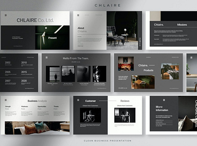 Chlaire - Clean Business Profile Presentation clean colorful company corporate google slides keynote modern multipurpose multipurpose template photography pitch deck portfolio powerpoint studio template unique web web design web development website