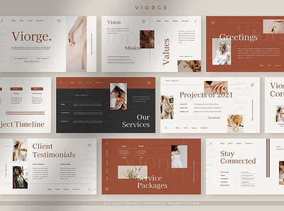 Viorge - Elegant Project Proposal Presentation PPT clean colorful company corporate google slide keynote modern multipurpose multipurpose template photography pitch deck portfolio presentation studio template unique web web design web development website