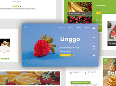 Linggo Multipurpose Template clean colorful company corporate google slides keynote modern multipurpose multipurpose template photography pitch deck portfolio powerpoint studio template unique web web design web development website