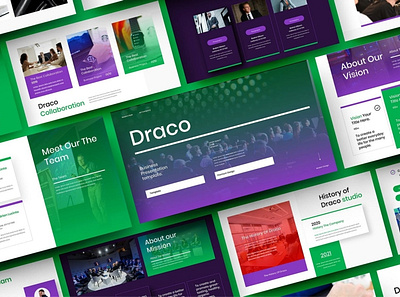 Draco Multipurpose Template clean colorful company corporate google slides keynote modern multipurpose multipurpose template photography pitch deck portfolio powerpoint presentation studio template unique web design web development website