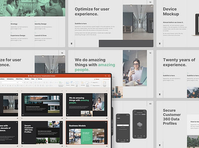 THE LINE - Full Animated Business Template (PPTX) animated business clean corporate design keynote layout modern multipurpose pitch pitch deck powerpoint presentation slide studio template ui unique ux website