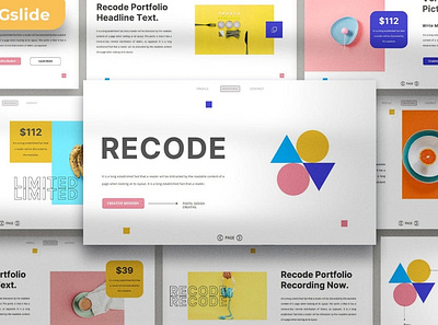 Recode Multipurpose Template clean colorful company corporate google slides keynote modern multipurpose multipurpose template photography pitch deck portfolio powerpoint presentation studio template unique web design web development website