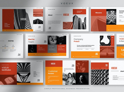 Voeux - Simple Professional Business Presentation clean colorful company corporate google slides keynote modern multipurpose multipurpose template photography pitch deck portfolio powerpoint presentation studio template unique web design web development website