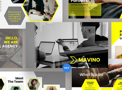 Mavino Multipurpose Template clean colorful company corporate google slides keynote modern multipurpose multipurpose template photography pitch deck portfolio powerpoint presentation studio template unique web design web development website