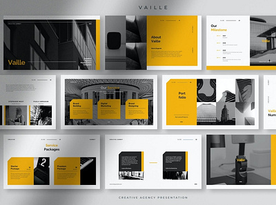 Vaille - Professional Creative Agency Presentation agency clean colorful company corporate google slides keynote modern multipurpose multipurpose template photography pitch deck portfolio powerpoint studio template unique web design web development website