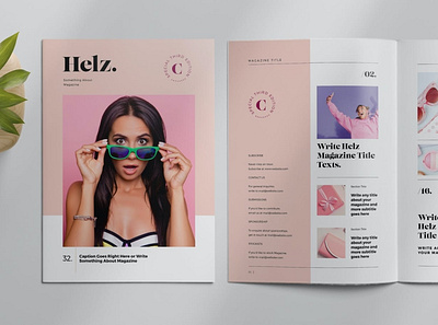 Magazine Layout with Photo Placeholders annual brand branding branding guidelines colours design font graphic guideline layout letterhead logo magazine marketing mockup seo stationery template templates typography