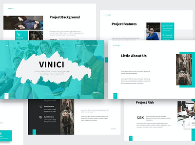 Vinici Pitch Deck Multipurpose Template clean colorful company corporate design google slides keynote modern multipurpose multipurpose template photography pitch deck portfolio powerpoint studio template unique web design web development website