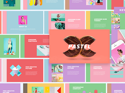 Pastel - Presentation Template aesthetic clean colorful company corporate google slides keynote minimal modern pastel photography pink pitch deck portfolio studio unique web design web development website white