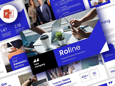 Roline PowerPoint Business Presentation clean colorful company corporate design google slides keynote modern multipurpose multipurpose template photography pitch deck portfolio powerpoint studio template unique web design web development website