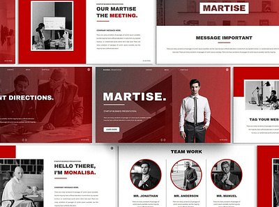 Martise Multipurpose Template clean colorful company corporate design google slides keynote modern multipurpose multipurpose template photography pitch deck portfolio powerpoint studio template unique web design web development website