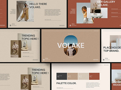 Volake Multipurpose Template aesthetic clean colorful company corporate design google slides keynote minimal minimalist modern multipurpose photography pitch deck portfolio powerpoint studio unique web design website