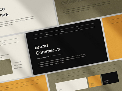 Commerca - Brand Guideline Presentation Template brand brand guideline brand guidelines branding clean colorful company corporate indesign minimal modern multipurpose photography pitch deck portfolio powerpoint studio template unique website