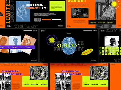 Xgriant Presentation Template aesthetic clean colorful company corporate google slides keynote modern multipurpose multipurpose template neon photography pitch deck portfolio powerpoint studio unique web design web development website