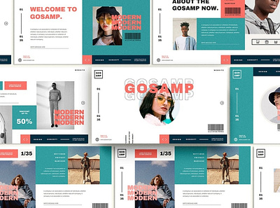 Gosamp Presentation Template clean colorful company corporate design google slides keynote modern multipurpose multipurpose template photography pitch deck portfolio powerpoint studio template unique web design web development website