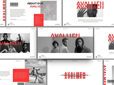 Avalmen Presentation Template aesthetic clean color colorful company corporate design keynote minimal minimalist modern multipurpose photography pitch deck portfolio studio unique web design web development website