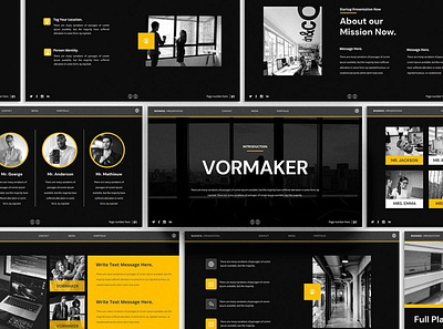 Vormaker Presentation Template aesthetic clean color colorful company corporate minimal minimalist modern multipurpose photography pitch deck portfolio powerpoint studio template unique web design web development website