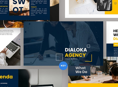 Dialoka Multipurpose Template clean colorful company corporate design google slides keynote modern multipurpose multipurpose template photography pitch deck portfolio powerpoint studio template unique web design web development website