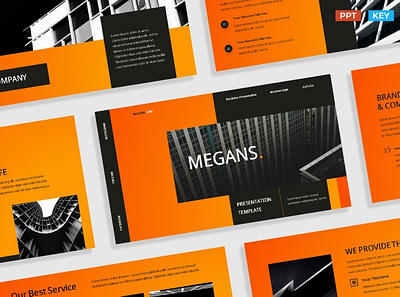 Black Orange Modern Business Multipurpose Template black clean colorful company corporate dark modern multipurpose multipurpose template orange photography pitch deck portfolio powerpoint studio template unique web design web development website