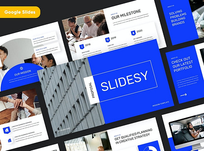 Slidesly Multipurpose Template clean colorful company corporate design google slides keynote modern multipurpose multipurpose template photography pitch deck portfolio powerpoint studio template unique web design web development website