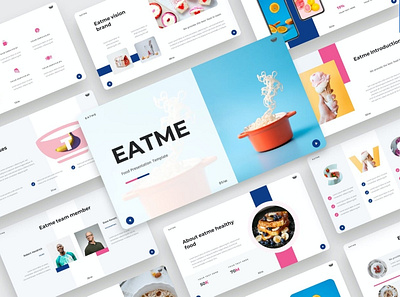 EATME - Food Multipurpose Template clean colorful company corporate eat food google slides keynote modern multipurpose multipurpose template photography pitch deck portfolio powerpoint studio unique web design web development website