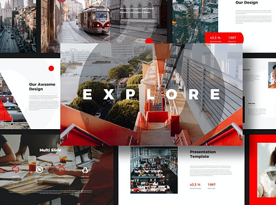 Explore Multipurpose Template clean colorful company corporate design google slides keynote modern multipurpose multipurpose template photography pitch deck portfolio powerpoint studio template unique web design web development website