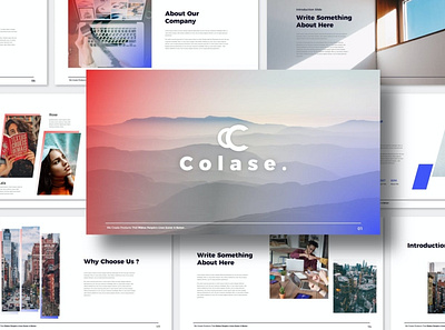 Colase Multipurpose Template clean colorful company corporate design google slides keynote modern multipurpose multipurpose template photography pitch deck portfolio powerpoint studio template unique web design web development website