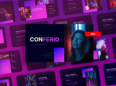 Conferio Multipurpose Template clean colorful company corporate design google slides keynote modern multipurpose multipurpose template photography pitch deck portfolio powerpoint studio template unique web design web development website