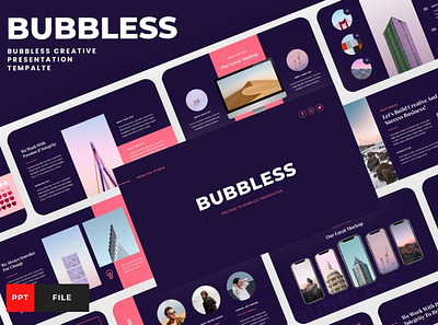 Bubbless Multipurpose Template clean colorful company corporate design google slides keynote modern multipurpose multipurpose template photography pitch deck portfolio powerpoint studio template unique web design web development website