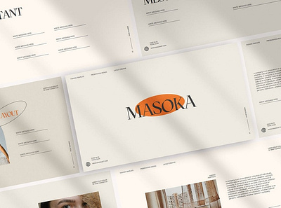 Masoka Multipurpose Template clean colorful company corporate design google slides keynote modern multipurpose multipurpose template photography pitch deck portfolio powerpoint studio template unique web design web development website