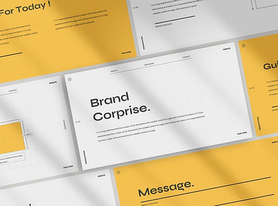 Brand Corprise Presentation Template brand branding clean colorful company corporate google slides keynote modern multipurpose multipurpose template photography pitch deck portfolio powerpoint studio unique web design web development website