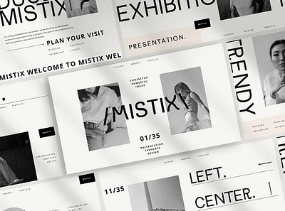 Mistix - Minimal Presentation Template clean colorful company corporate design google slides keynote modern multipurpose multipurpose template photography pitch deck portfolio powerpoint studio template unique web design web development website