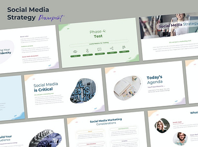 Social Media Strategy Multipurpose Template clean colorful company corporate google slides keynote modern multipurpose multipurpose template photography pitch deck portfolio powerpoint social media studio template unique web design web development website