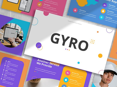 Gyro Presentation Template clean colorful company corporate design google slides keynote modern multipurpose multipurpose template photography pitch deck portfolio powerpoint studio template unique web design web development website