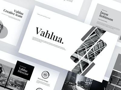 Vahlua Multipurpose Template clean colorful company corporate design google slides keynote modern multipurpose multipurpose template photography pitch deck portfolio powerpoint studio template unique web design web development website