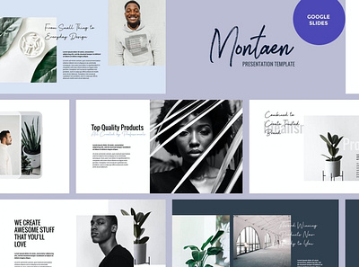 Montaen Multipurpose Template clean colorful company corporate design google slides keynote modern multipurpose multipurpose template photography pitch deck portfolio powerpoint studio template unique web design web development website