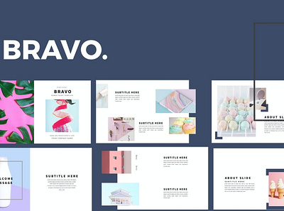 Bravo Multipurpose Template clean colorful company corporate design google slides keynote modern multipurpose multipurpose template photography pitch deck portfolio powerpoint studio template unique web design web development website