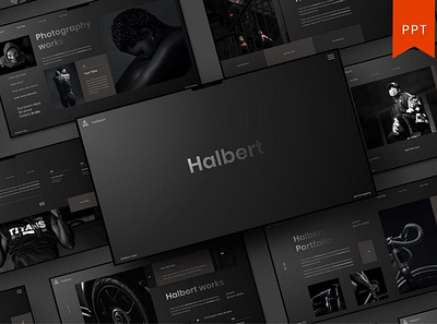 Halbert Multipurpose Template clean colorful company corporate google slides keynote modern multipurpose multipurpose template photography pitch deck portfolio powerpoint presentation studio template unique web design web development website