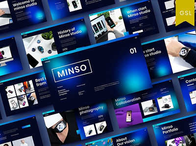 Minso Multipurpose Template clean colorful company corporate google slides keynote modern multipurpose multipurpose template photography pitch deck portfolio powerpoint presentation studio template unique web design web development website