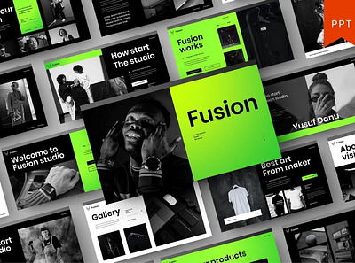 Fusion Multipurpose Template clean colorful company corporate design google slides keynote modern multipurpose multipurpose template photography pitch deck portfolio powerpoint studio template unique web design web development website