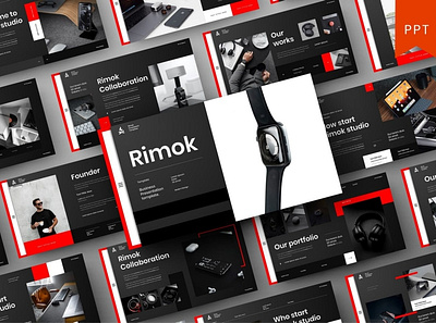 Rimok Multipurpose Template clean colorful company corporate design google slides keynote modern multipurpose multipurpose template photography pitch deck portfolio powerpoint studio template unique web design web development website