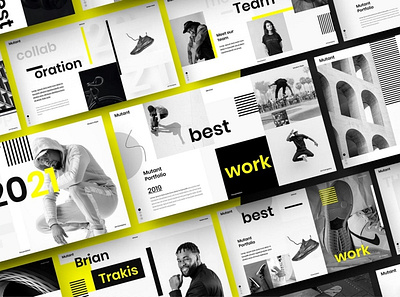 Mutant Multipurpose Template clean colorful company corporate design google slides keynote modern multipurpose multipurpose template photography pitch deck portfolio powerpoint studio template unique web design web development website