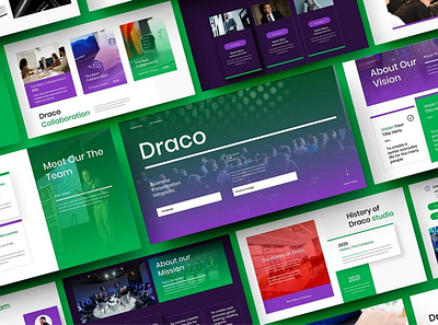 Draco Multipurpose Template clean colorful company corporate design google slides keynote modern multipurpose multipurpose template photography pitch deck portfolio powerpoint studio template unique web design web development website