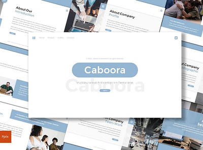 Caboora Multipurpose Template clean colorful company corporate design google slides keynote modern multipurpose multipurpose template photography pitch deck portfolio powerpoint studio template unique web design web development website