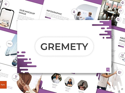 Gremety Multipurpose Template clean colorful company corporate design google slides keynote modern multipurpose multipurpose template photography pitch deck portfolio powerpoint studio template unique web design web development website