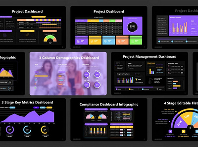 Dashboard Infographic PowerPoint Template chart clean company corporate dashboard diagram elements graphic design infographic modern multipurpose pitchdeck powerpoint presentation professional stage table template ultimate website