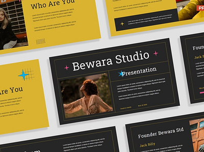 Gray Gold Multipurpose Template clean colorful company corporate gold golden google slides gray keynote modern multipurpose multipurpose template photography pitch deck portfolio studio unique web design web development website