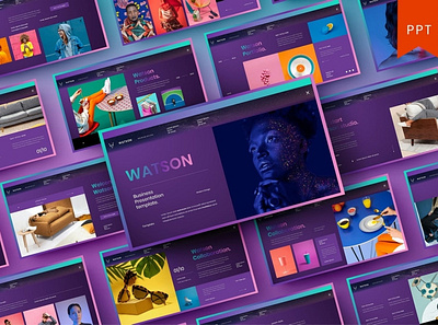 Watson Multipurpose Template clean colorful company corporate design google slides keynote modern multipurpose multipurpose template photography pitch deck portfolio powerpoint studio template unique web design web development website