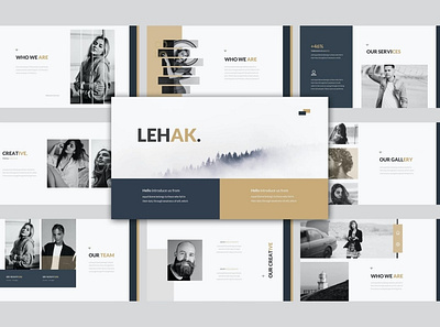 Lehak Multipurpose Template clean colorful company corporate design google slides keynote modern multipurpose multipurpose template photography pitch deck portfolio powerpoint studio template unique web design web development website